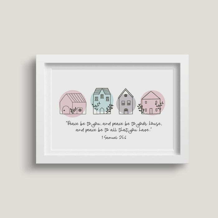 Peace Be To Your House (Scandi Home) A4 Print