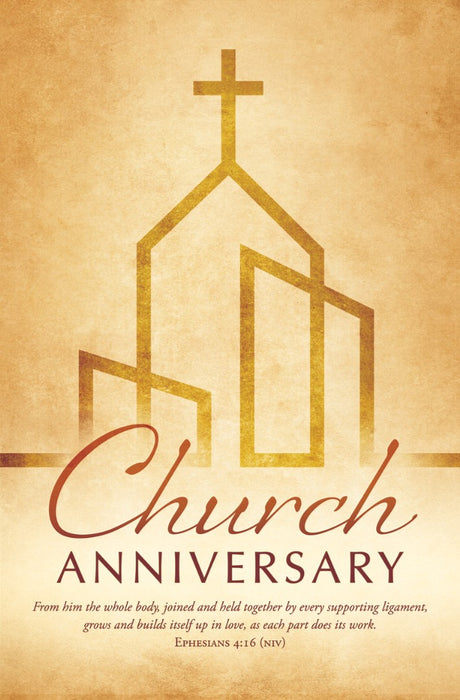 Church Anniversary Bulletin (pack of 100)