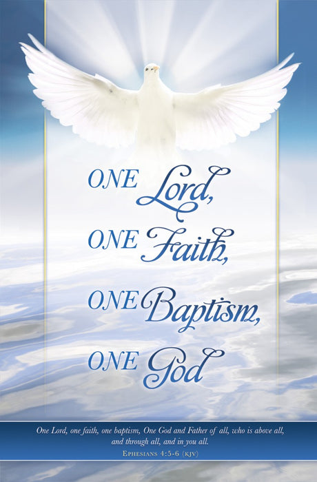 One Lord, One Faith Baptism Bulletin (pack of 100)