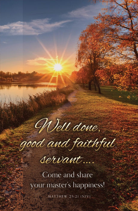 Good and Faithful Servant Funeral Bulletin (pack of 100)