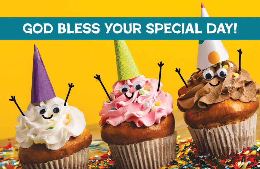 God Bless Your Special Day Birthday Postcard (pack of 25)