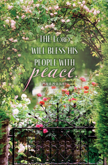 Lord will Bless His People Inspirational Bulletin (100)