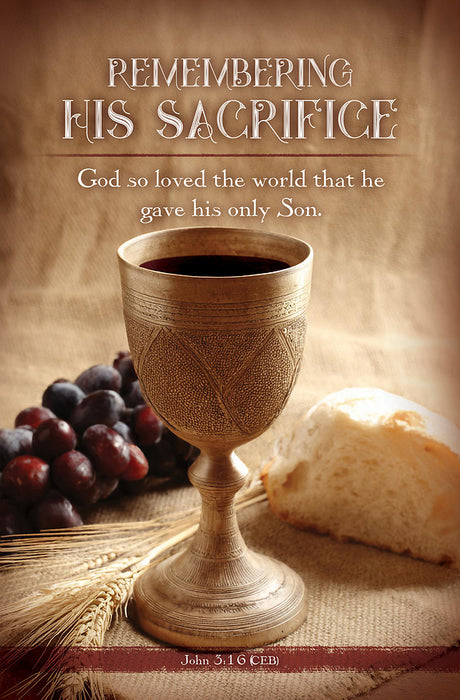 Remembering His Sacrifice Communion Bulletin (pack of 100)