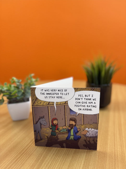 Stable Review Christmas Card - Nutty Nativity