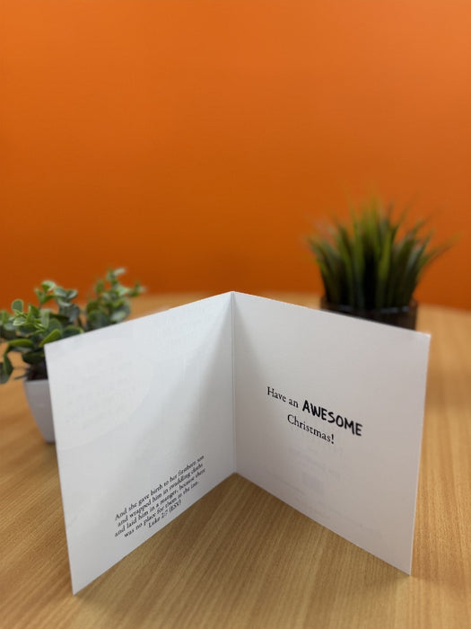 Stable Review Christmas Card - Nutty Nativity