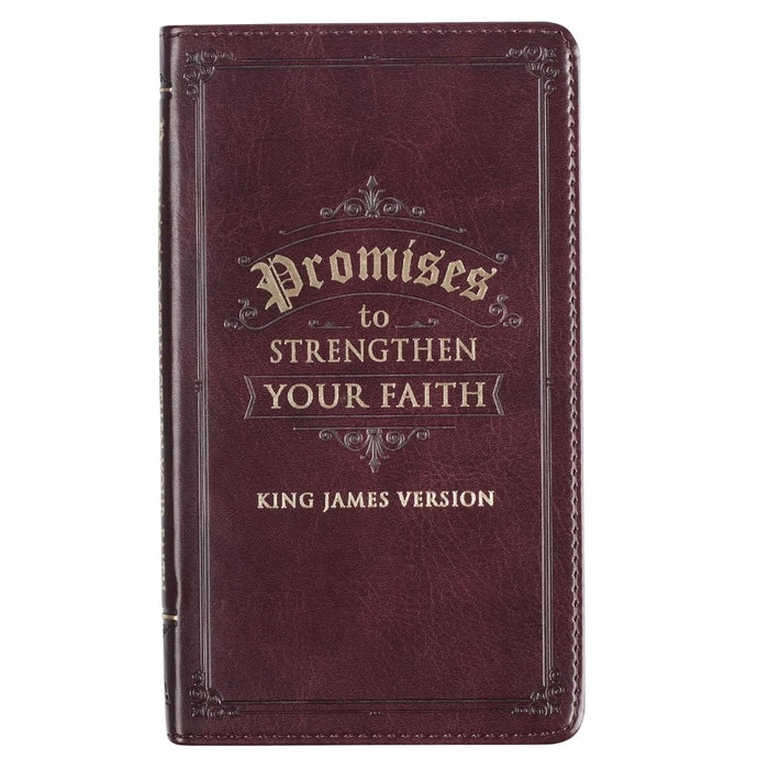 Promises To Strengthen Your Faith Brown Faux Leather Gift