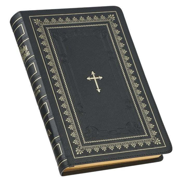 Black Framed Faux Leather KJV Deluxe Gift Bible