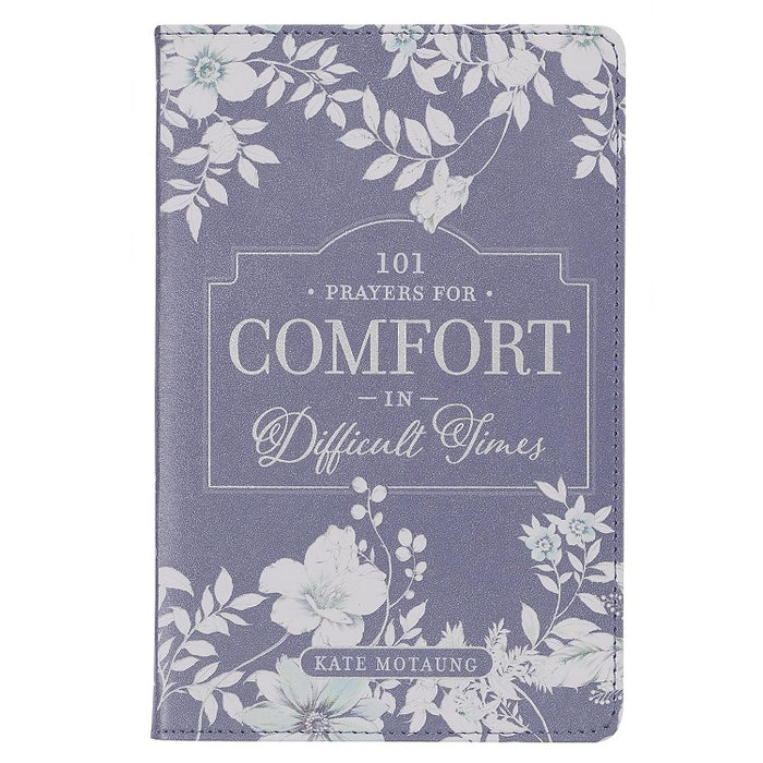 101 Prayers For Comfort In Difficult Times Grey Faux Leather