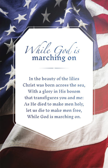 Patriotic Bulletin: God is Marching On (Pack of 100)