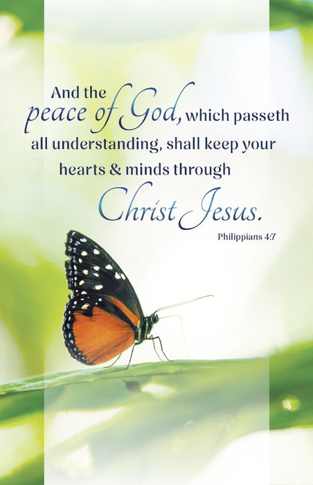 Funeral Bulletin: And the Peace (Pack of 100)