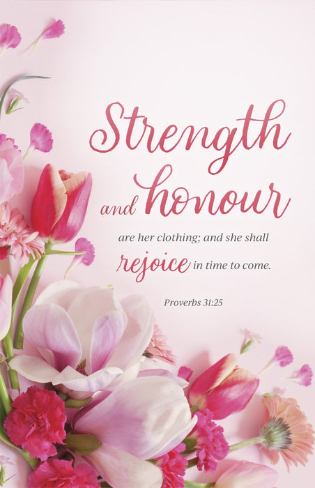 Mother's Day Bulletin: Strength and Honour (Pack of 100)