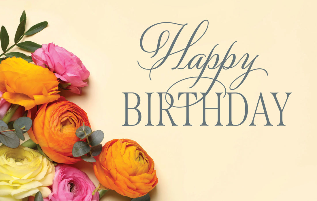 Birthday Postcard: Happy Birthday Flowers (Pack of 25)