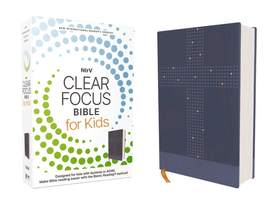 NIrV Clear Focus Bible for Kids, Charcoal / Blue