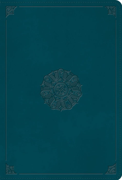 ESV Giant Print Thinline Bible, Deep Teal, Emblem Design