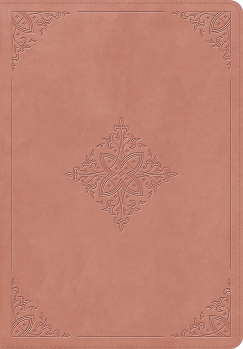 ESV Giant Print Bible, Blush Rose, Fleur-De-Lis Design