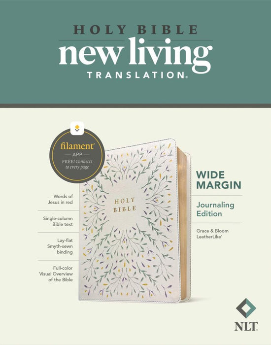 NLT Wide Margin Bible, Filament Enabled, Grace & Bloom