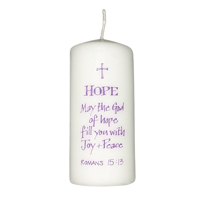 Hope - Romans 15:13 - Pillar Candle