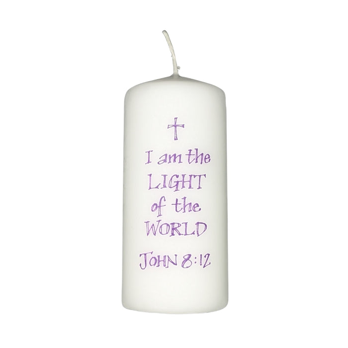 I Am The Light - John 8:12 - Pillar Candle