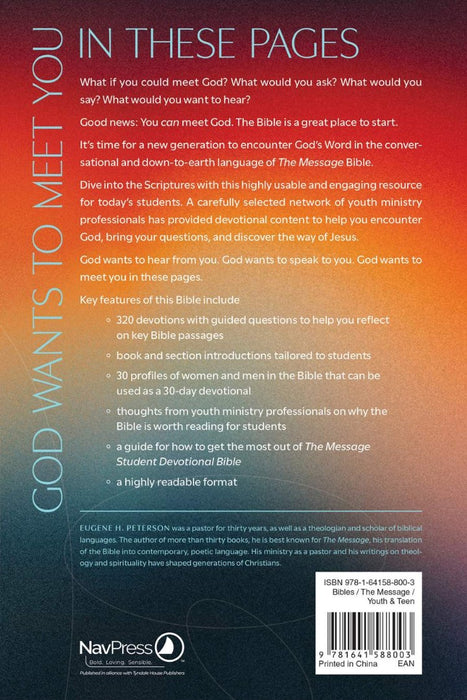 The Message Student Devotional Bible (Softcover)