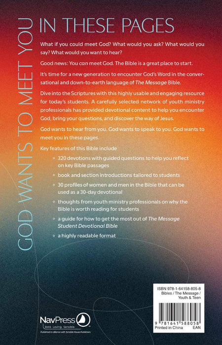 The Message Student Devotional Bible (Hardcover)