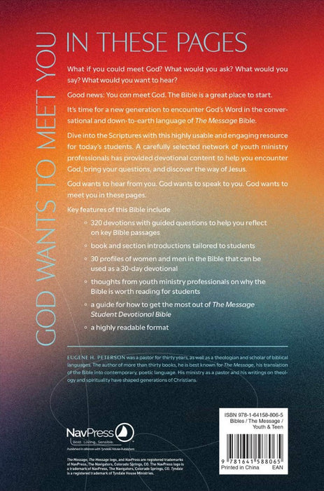 The Message Student Devotional Bible Stone Gray