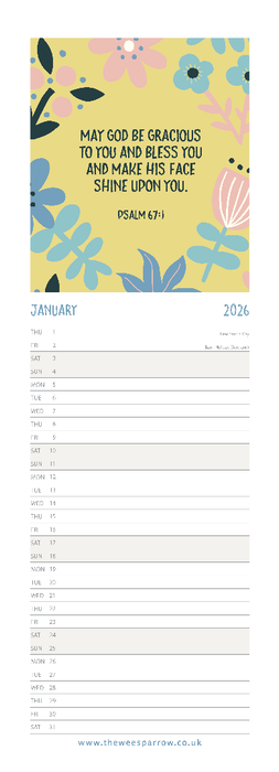 The Wee Sparrow 2026 Calendar (A3 slimline)