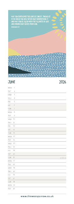 The Wee Sparrow 2026 Calendar (A3 slimline)
