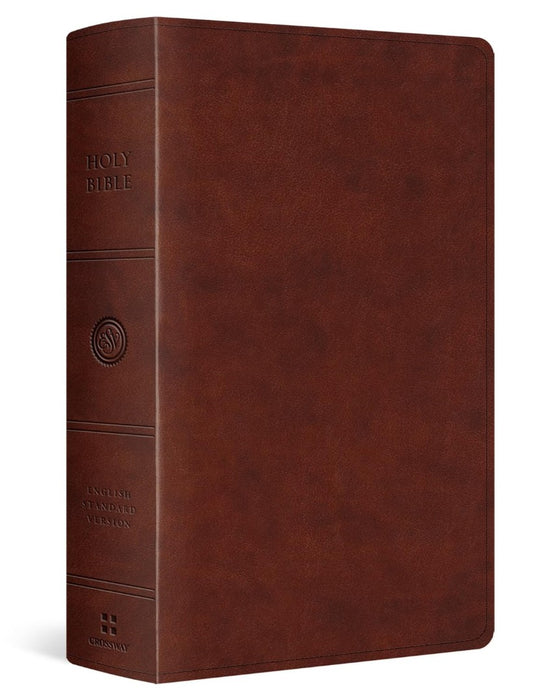 ESV Giant Print Personal Size Bible, Red Letter, Chestnut