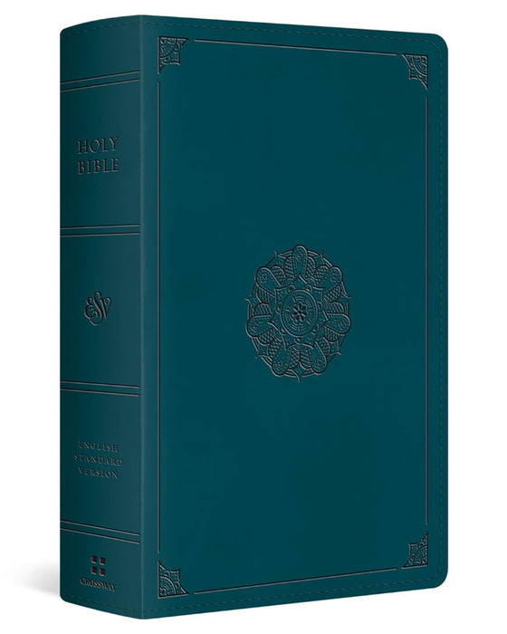 ESV Giant Print Personal Size Bible, Red Letter, Deep Teal
