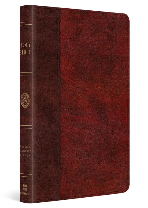 ESV Large Print Thinline Bible, Burgundy/Red