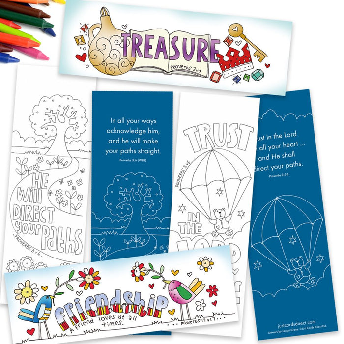 10 Exploring Proverbs Colouring Bookmarks