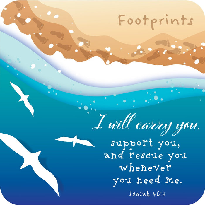 Footprints Cork Coaster