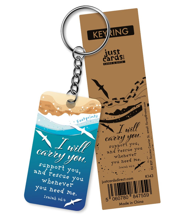 Footprints Keyring