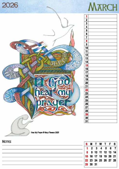 Scriptorium Art Wall Calendar 2026