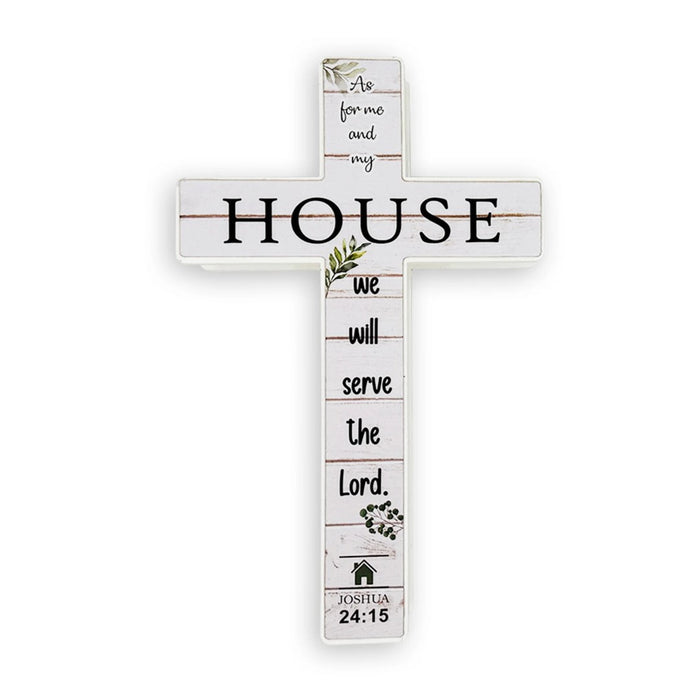 Large Standing Cross – As For Me And My House (Joshua 24:15)