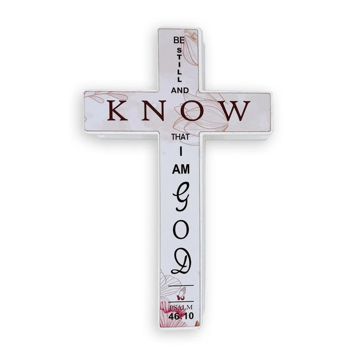 Small Standing Cross – Be Still And Know That I Am God