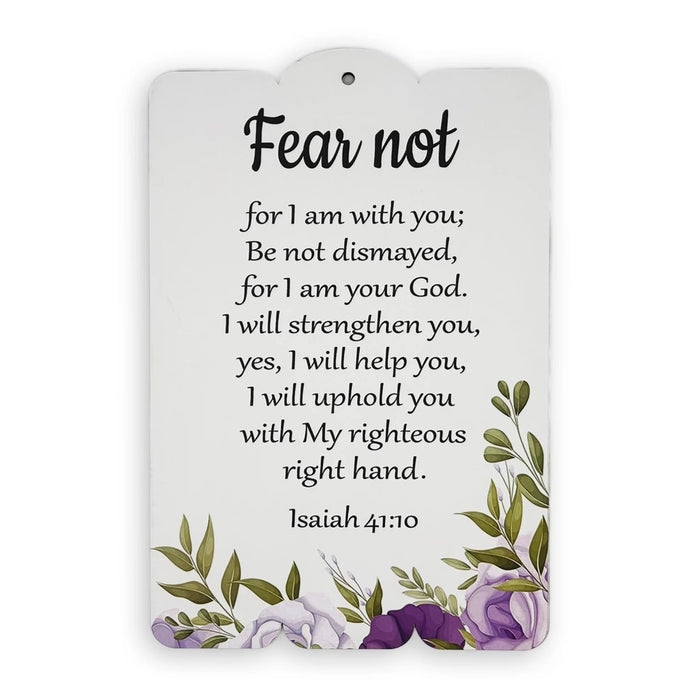 Wooden Wall Plaque – Fear Not, For I Am With You