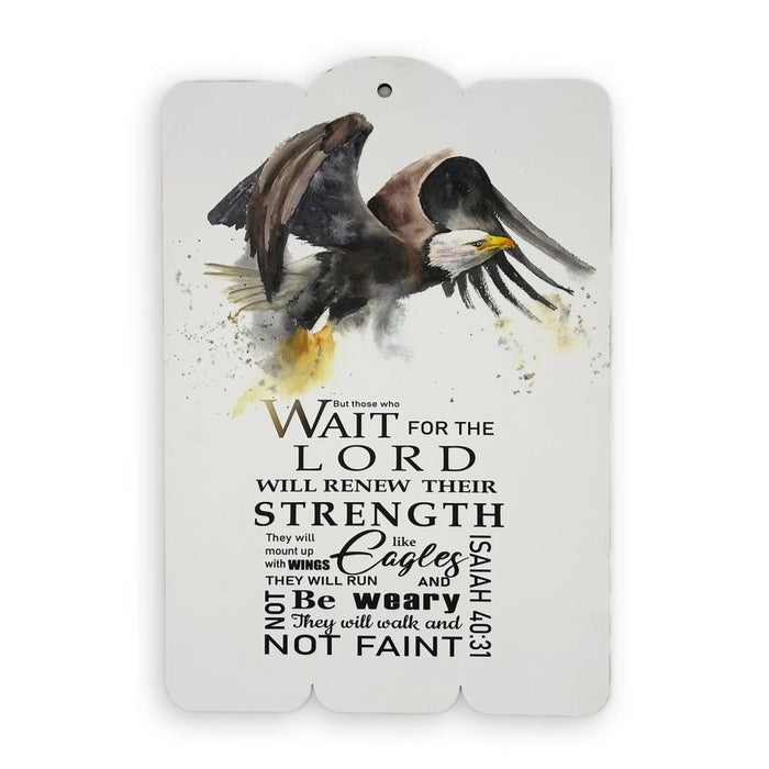 Wooden Wall Plaque – But Those Who Wait On The Lord