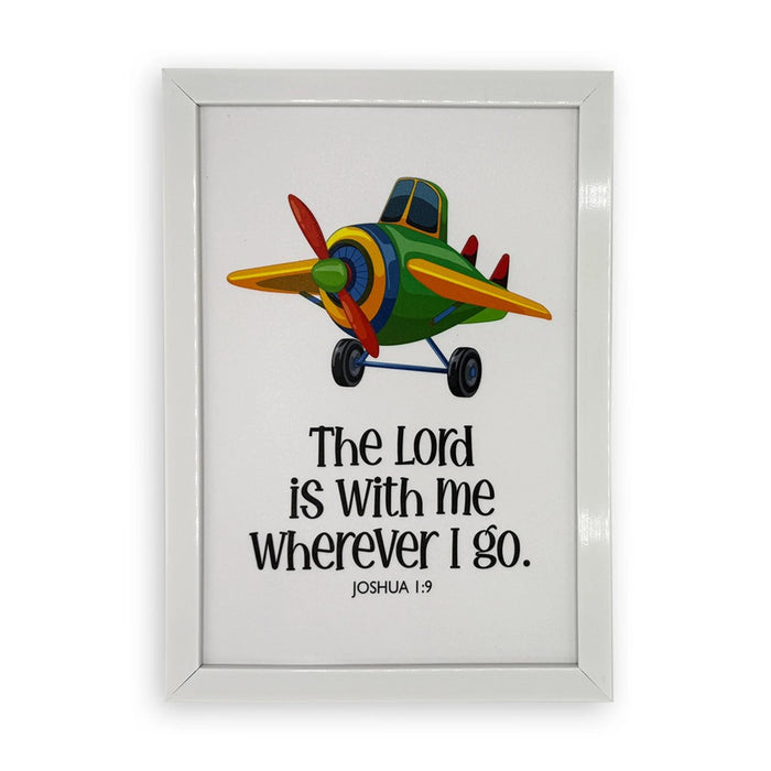 Rectangular Wall Frame – The Lord Is With Me Wherever I Go