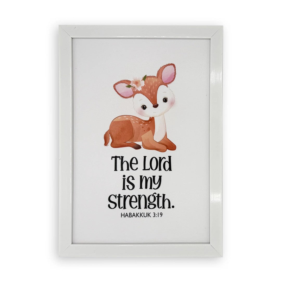 Rectangular Wall Frame – The Lord Is My Strength — Aslan Christian Books