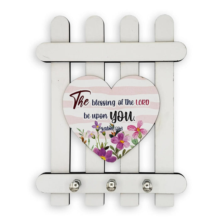 Wooden Key Holder – The Blessing Of The Lord Be Upon You
