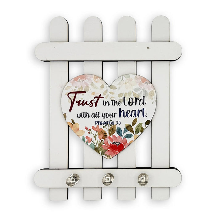 Wooden Key Holder – Trust In The Lord (Proverbs 3:5)