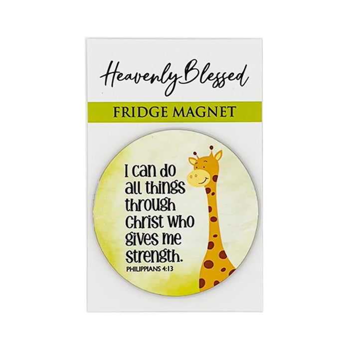 Round Fridge Magnet – I Can Do All Things Through Christ