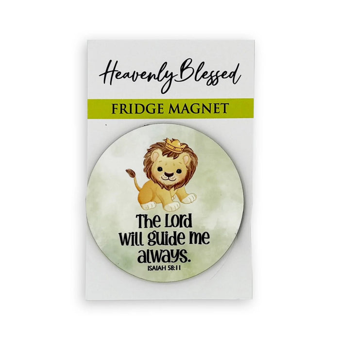 Round Fridge Magnet – The Lord Will Guide Me Always