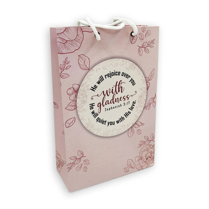 Medium Gift Bag – He Will Rejoice Over You With Gladness