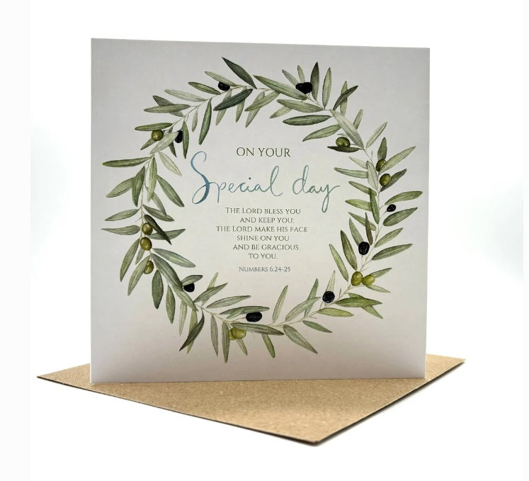 Special Day Wreath Card (Blank Inside)