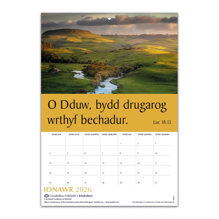 Welsh Words Of Life Calendar 2026