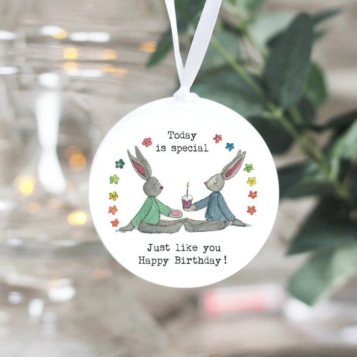 Happy Birthday Ceramic Hanging Decoration