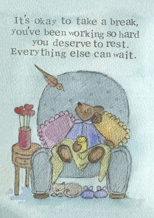 Encouragement Card You Deserve To Rest Single Card
