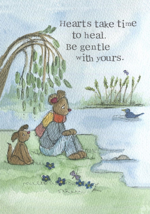 Encouragement Card Hearts Take Time To Heal Single Card